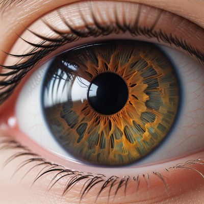 Detailed close-up of a human eye