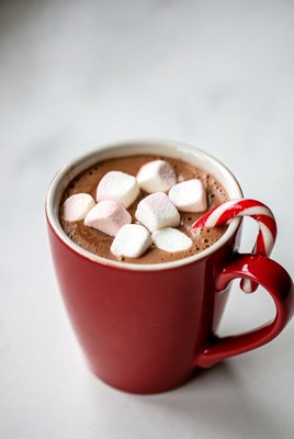 Warm winter hot chocolate mug