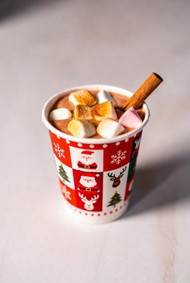 Cozy holiday hot chocolate cup