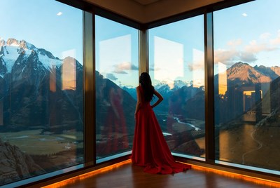 Stunning view from mountain hotel window