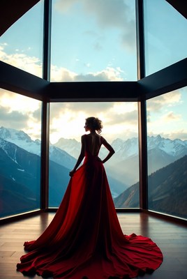Elegance against mountain backdrop