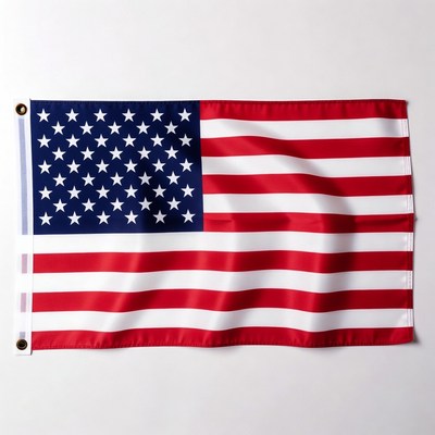 Waving american flag with stars
