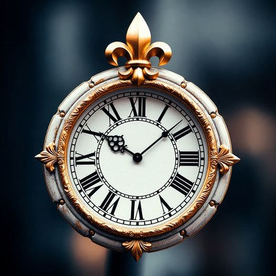 Elegant vintage clock display