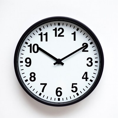 Classic wall clock showing time