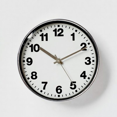 Classic round wall clock showing time