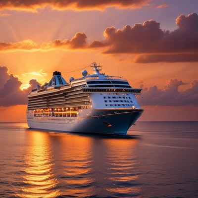 Sunset cruise over calm waters