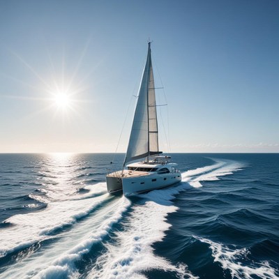 Sailing on a sunny afternoon