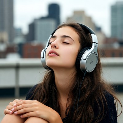 Enjoying music in the city