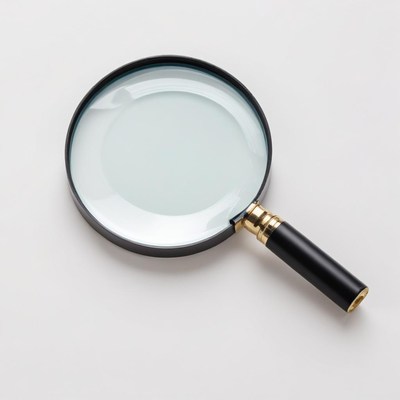 Magnifying glass on a white background
