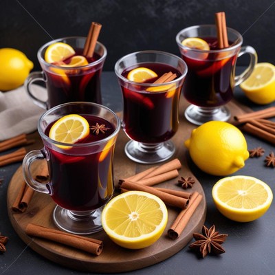 Spiced citrus warm beverage setup