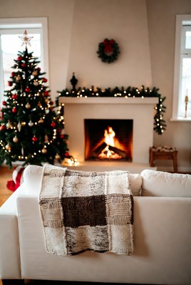 Cozy christmas living room scene