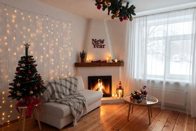 Cozy winter new year celebration