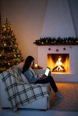 Cozy evening by the fire