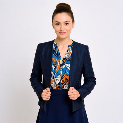 Stylish woman in elegant outfit