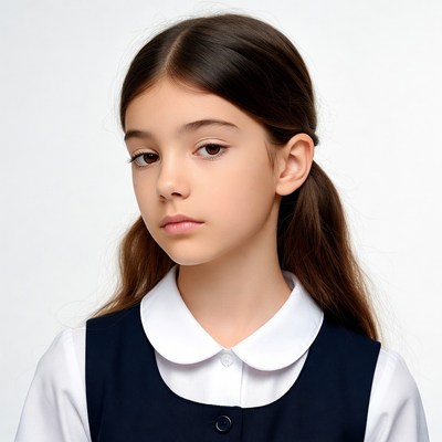 Young girl in school uniform