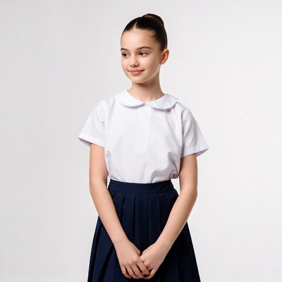 Young girl in school uniform