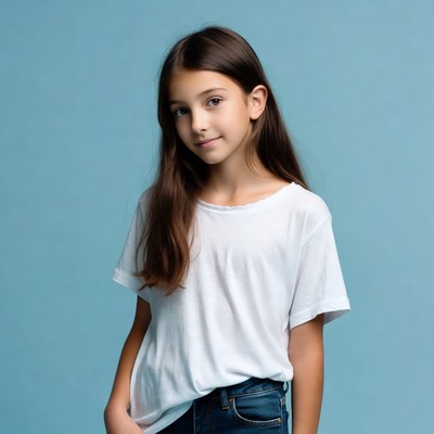Portrait of girl with long hair
