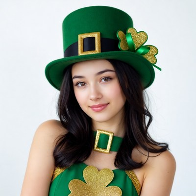 Festive celebration in green attire