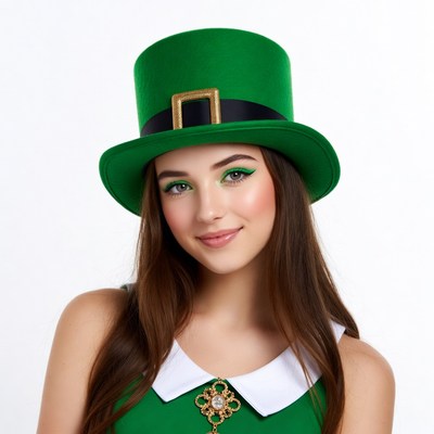 Green hat celebration for st. patrick's day