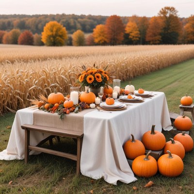 Autumn harvest gathering in the field