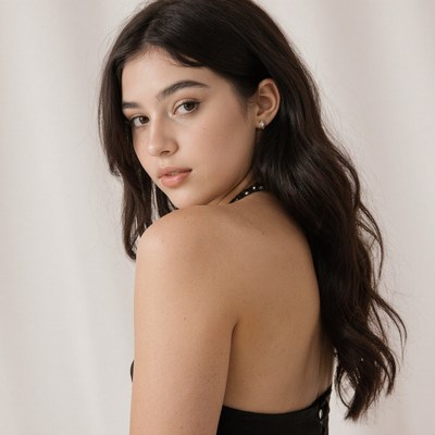 Young woman poses with confidence