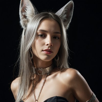 Wolf-inspired fashion portrait session