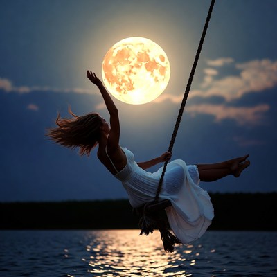 Swinging under the full moon