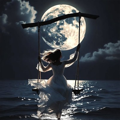 Swinging under the full moon