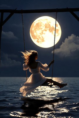 Swinging under the full moon