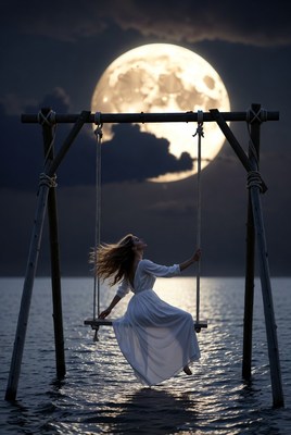 Swinging under the full moon