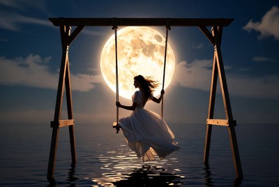 Swinging under the full moon