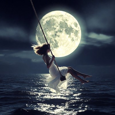 Swinging under a bright moon