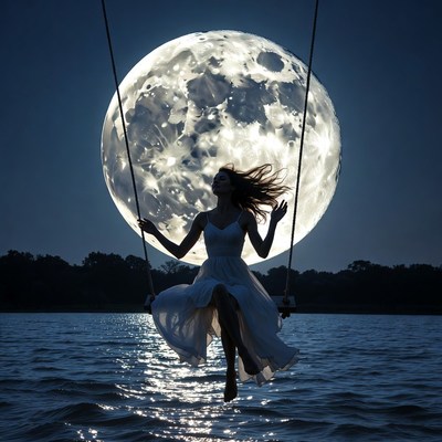 Swinging under the full moon