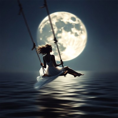 Swinging under the full moon