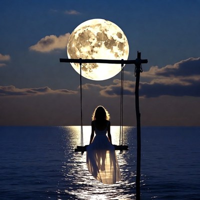 Swinging under the full moon