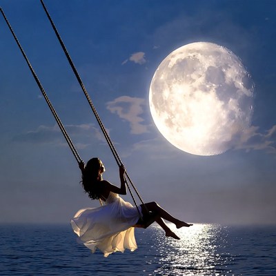 Swinging under the full moon
