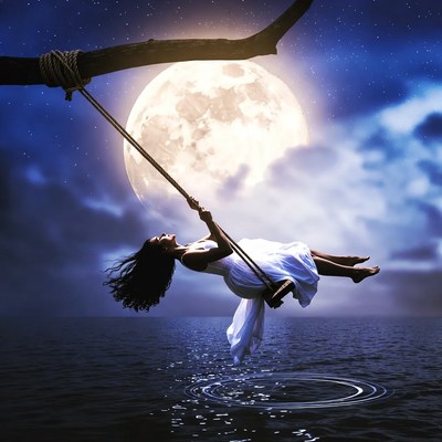 Swinging under the full moon