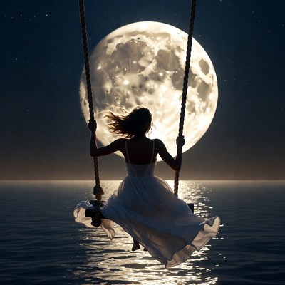 Swinging under the full moon