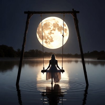 Swinging under the full moon