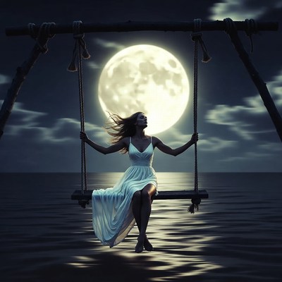Swinging under the full moon