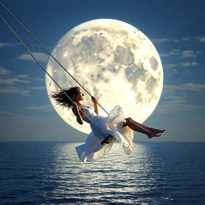 Swinging under the full moon