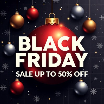 Black friday holiday sale announcement