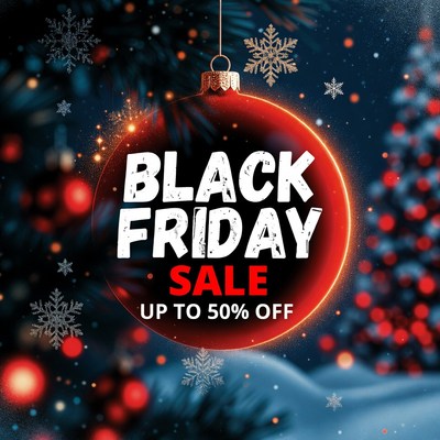 Black friday holiday sale announcement