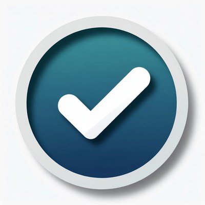 Simple check mark symbol design