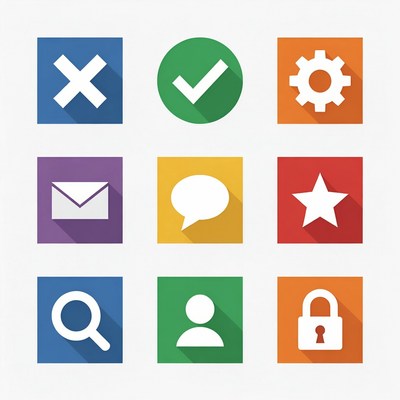 Icon set for user interface design