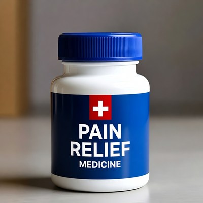 Pain relief medicine bottle