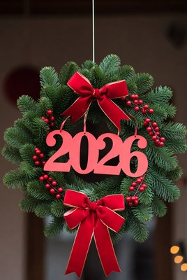 Decorative christmas wreath for 2026