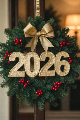New year wreath for 2026