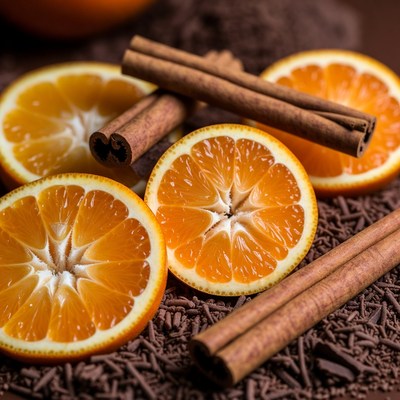 Citrus and spice on chocolate