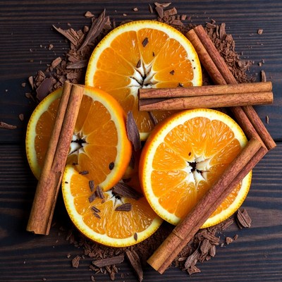 Orange and cinnamon spice arrangement